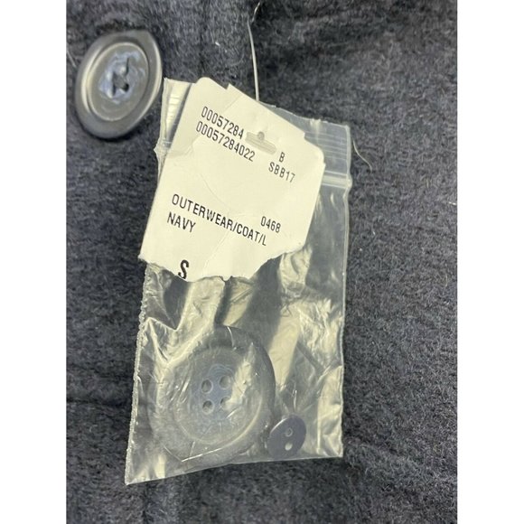NWT Forever 21 Navy Blue Wool Blend Button Front Car Coat Jacket S Small - Picture 8 of 9